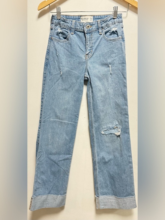 Abercrombie & Fitch Other - Abercrombie & Fitch Light Wash Distressed Kids Jeans High Rise wide leg